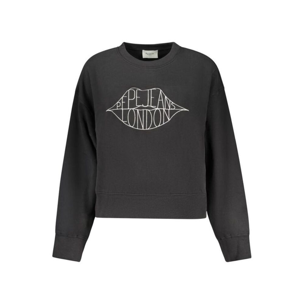 Pepe Jeans Black Cotton Women Women's Sweatshirt